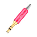 1pc Aluminum Jack 3.5 Earphone Plug with Tail plug clamps 3.5mm 3 pole Stereo Male Plug Gold Plated Wire Connector