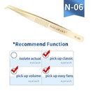 NAGARAKU Eyelash Extension Tweezers Makeup Stainless Steel Non-magnetic Pincet Volume Eyelash Tweezers 3D accurate