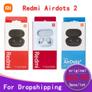 3/6 pieces/lot Xiaomi Redmi Airdots 2 TWS Wireless Earphone AI Control Gaming Headset With Mic Original Xiaomi Airdot S Earbuds