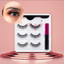 3Pairs Magnetic Lashes 3D Mink Eyelashes Wholesale Fake Eyelashes Magnetic Eyeliner With Tweezer Makeup Set For Beauty Faux Cils