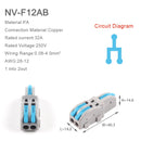 1 Input 2/3/4/5 Output Splitter Quick Spring Splicing Wire Connector Electric Cable Terminal Block Push In With Operation Lever