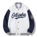 American retro letter embroidery leather jackets coats women&