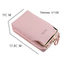 Women Wallets Brand Pu Leather Mobile Phone Bags Big Card Holders Wallet Handbag Purse Clutch Shoulder Crossbody Bags Lady 2022