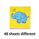 96 Pcs/Set Cartoon Color Paper Cutting Toys DIY Kids Craft Animal Handcraft Paper Art Learning Educational Toy