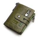 Genuine Leathe Men Wallet RFID Luxury Desig Bifold Short Wallets Male Hasp Vintage Purse Coin Pouch Multi-functional Card Pocket