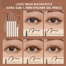 FOCALLURE Waterproof Eyeliner Gel Pencil Red Brown Ultra-slim 1.7mm Soft Easy Wear High Pigment Professional Lasting Eyes Makeup