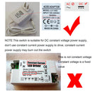 4A DC 5V 12V 24V Stepless Touch LED Dimmer Switch For LED Strip DIY Bed Closet Cabinet Light