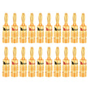 20pcs/10pairs Nakamichi BANANA PLUGS 24K Gold-plated 4MM Banana Connector with Screw Lock For Audio Jack Speaker Plugs Black&Red