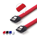 50CM SATA 3.0 III SATA3 7pin Data Cable 6Gb/s SSD Cables HDD Hard Disk Data Cord with Nylon Sleeved Premium Version