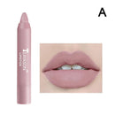 12 Colors Velvet Matte Lipsticks Pencil Waterproof Sexy Lip Lasting Red Stick Cup Tint Non-Stick Lip Long Lasting Moisturizing