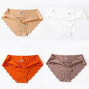 4 PCS/Lot Seamless Panties For Women Plain Panties Slip Silk Female Underwear Soft Thin Light Panti Culotte Femme Underpants