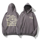 Graffiti Letter Foam Plus Velvet Sweatshirts Men and Women Harajuku Oversized Fleece Hoodie Hip Hop Stranger Things Hooded Hoody