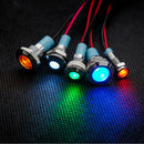 1pc 6mm 8mm 10mm 12mm Metal LED Warning indicator light Waterproof IP67 Signal Lamp Pilot Wires switch 3V 5V 12V 220V Red Blue
