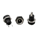 5-10Pcs 3A 12v For DC Power Supply Jack Socket Female Panel Mount Connector5.5*2.5mm 5.5*2.1mm Plug Adapter 2 Terminal Types