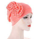 2021 New Elastic Fashion Turban Hat Solid Color Women Warm Winter Headscarf Bonnet Inner Hijabs Cap Muslim Hijab femme Wrap Head