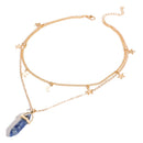 IPARAM Fashion Trend Crystals Necklace Bohemian Hexagon Opal Pendant Necklace Female Hexagon Crystal Necklace Gift 2021 NEW