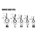 Wifreo 50PCS/bag Fly Fishing Snap Quick Change for Flies Hook Lures Stainless Steel Lock Black Fishing Snaps Lures Clip Link