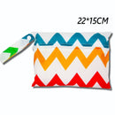 Baby Diaper Bag Cartoon Print Waterproof Wet Dry Nappy Zipper Handbag Stroller Carry Pack Travel Outdoor Wet Diaper Storage Bags