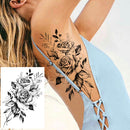 Realistic Sexy Peony Tattoos Temporary Women Adult Flower Arm Tattoos Sticker Waterproof Fake Floral Bloosom Body Leg Art Tatoos