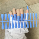 24Tips/Set Matte Super Long Coffin False Nail Artificial Fingernails Fake Nails Nail Beauty Finger Manicure Free Shipping Items