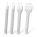 Leather Hole Punches 1+2+4+6 Prong DIY Diamond Lacing Stitching Chisel Set U/V Shaped Groover Leather Edge Beveler Skiving Tools