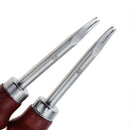 1pc 0.8/1.0/1.2/1.5mm Leather Edge Beveler Skiving Beveling Knife Cutting Hand Craft Tool with Wood Handle DIY Tools