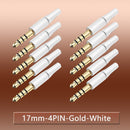 10pcs White And Black 3.5mm Stereo Headset Plug 3/4 Poles 3.5 Audio Plug Jack Adapter Connector for Iphone New Outlet 2.5mm