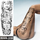 sexy fake tattoo for woman waterproof temporary tattoos large leg thigh body tattoo stickers peony lotus flowers fish dragon