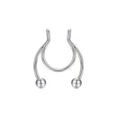 2021 Fake Piercing Nose Ring Alloy Nose Piercing Hoop Septum Rings For Women Fashion Body Jewelry Gifts Magnetic Fake Piercing
