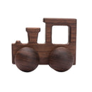 1PC Baby Toy Beech Wood Blocks Cartoon Car Educational Montessori Toys Children Teething Play Gym Baby Birthday Gift Products