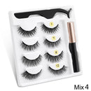 Magnetic Eyelashes 3D Mink Eyelashes Magnetic Eyeliner Magnetic Lashes Short False Lashes Lasting Handmade Eyelash Makeup Tool