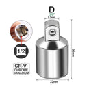 Ratchet Wrench Socket Converter Sleeve Head Adapter 1/2 "Big Fly To 3/8" Fly To 1/4 "Stainless Steel to 1/4" To 1/2 "To 3/8"