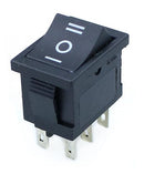 1PCS KCD1 Mini Black 3 Pin / 6 pin On/Off/On Rocker Switch AC 6A/250V10A/125V