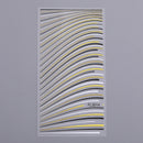 1PC Silver Gold Lines Stripe 3D Nail Sticker Geometric Waved Star Heart Self Adhesive Slider Papers Nail Art Transfer Stickers