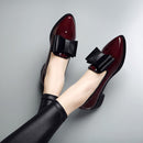 Spring Flats Women Shoes Bowtie Loafers Patent Leather Women&
