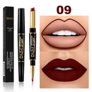2 IN 1 Lip Liner Waterproof Matte Lipstick Pencil Contour Tint Sexy Red Matte Long Lasting Moisturizer Lipliner Cosmetics TSLM1