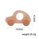 1PC Baby Toy Beech Wood Blocks Cartoon Car Educational Montessori Toys Children Teething Play Gym Baby Birthday Gift Products