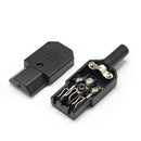 IEC320 C14 Electrical AC Socket 3 pin red LED 250V Rocker Switch 10A fuse female male inlet plug connector 2 pin socket mount