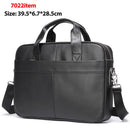 WESTAL Men's Bag Genuine Leather Men Briefcase for Laptop 14 Messenger Men's Leather Bag Business Portfolio for Document A4 7022