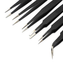 Tweezers For Soldering Professional Eyebrow Tweezers Set Eyelashes Tongs Extension Stickers Soldering Antistatic Repair Tools
