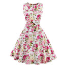 2016 vintage sleeveless print dress grand dress 1285 banquet dress