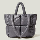 Fashion Large Tote Padded Handbags Designer Quilted Women Shoulder Bags Luxury Nylon Down Cotton Crossbody Bag Winter Purse 2022