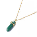 IPARAM Fashion Trend Crystals Necklace Bohemian Hexagon Opal Pendant Necklace Female Hexagon Crystal Necklace Gift 2021 NEW