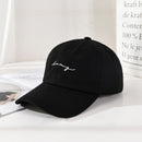 Cotton Women Baseball Cap Letter Embroidery Outdoor Visor Sun Hat Unisex Solid Color Simple Hip Hop Cap Adjustable Casual Bonnet