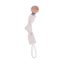 2021New Baby Pacifier Clip Newborn Linen Cotton Animal Wooden Pacifier Chain Nipple Soother Dummy Eco-friendly Material Holder
