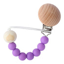 Baby Pacifier Chain Wooden Handmade Chain Silicone Wooden Plastic Clip Baby Nipple Clips Teether Necklace baby Chew accessories