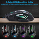 Wired Gaming Mouse USB Computer Mouse Gaming RGB Mause Gamer Ergonomic Mouse 7 Button 5500DPI LED Silent Game Mice For PC Laptop