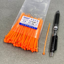 100pcs/bag 8 Color 2.5mmx100mm 2.5mm*100mm Self-Locking Nylon Wire Cable Zip Ties Cable Ties White Black Organiser Fasten Cable