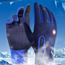 Winter Gloves Mens Touchscreen Waterproof Windproof Skiing Cold Gloves Womens Warm Fashion Outdoor Sports Riding Zipper Gloves