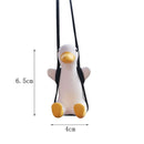 Gypsum Cute Anime Car Accessorie Swing Duck Pendant Auto Rearview Mirror Ornaments Birthday Gift Auto Decoraction Car Fragrance